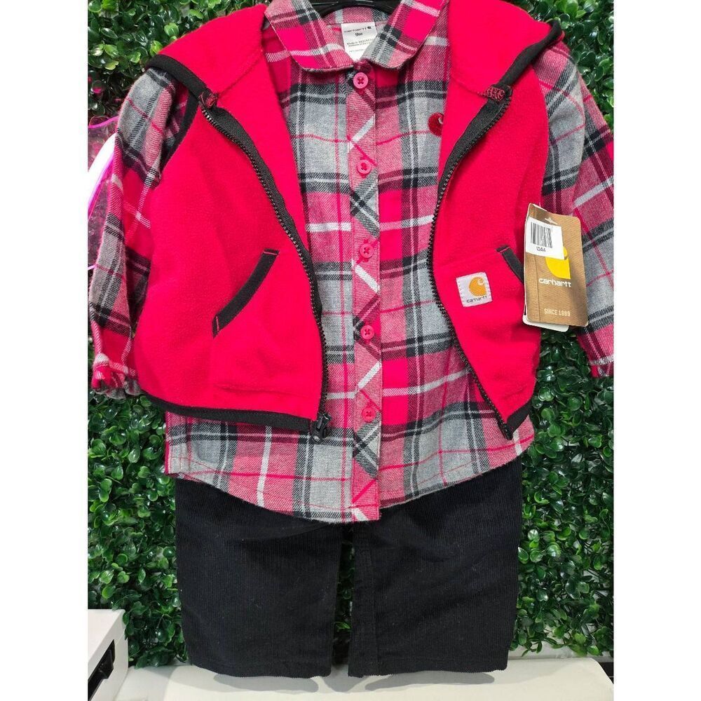 Carhatt Toddler's‎ 3-Piece Hooded Vest Casual Outfit